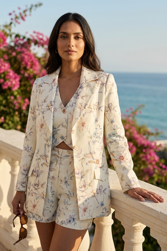 CLEA WAISTCOAT, CLEA SHORTS AND CLEA BLAZER