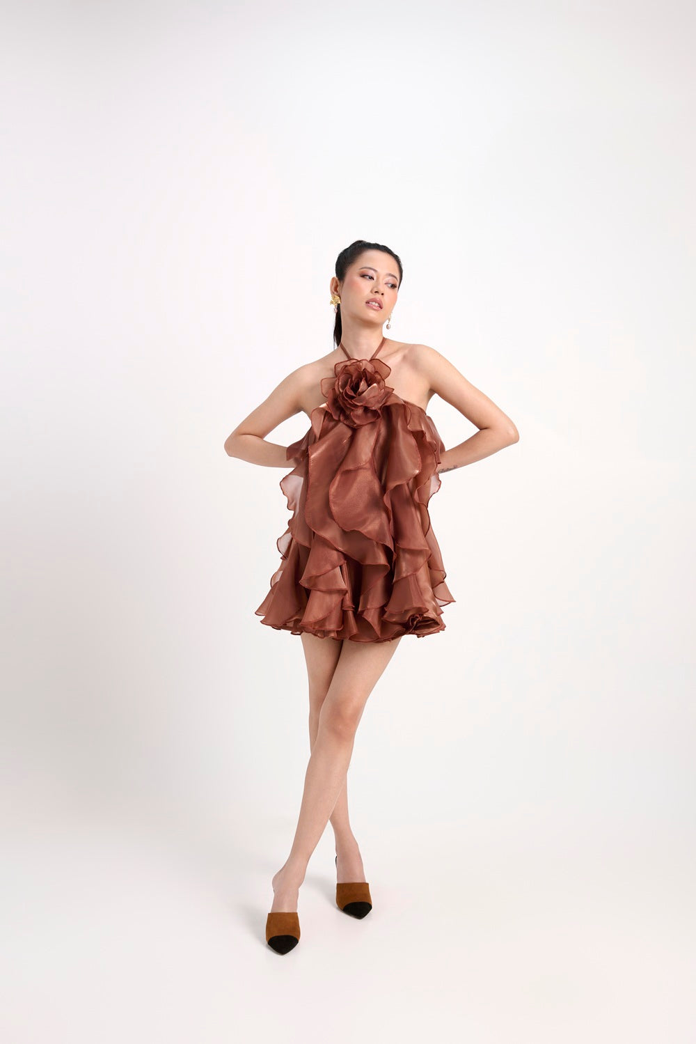 KHUSHNAZ TURNER IN OUR CLAIRE SHORT DRESS