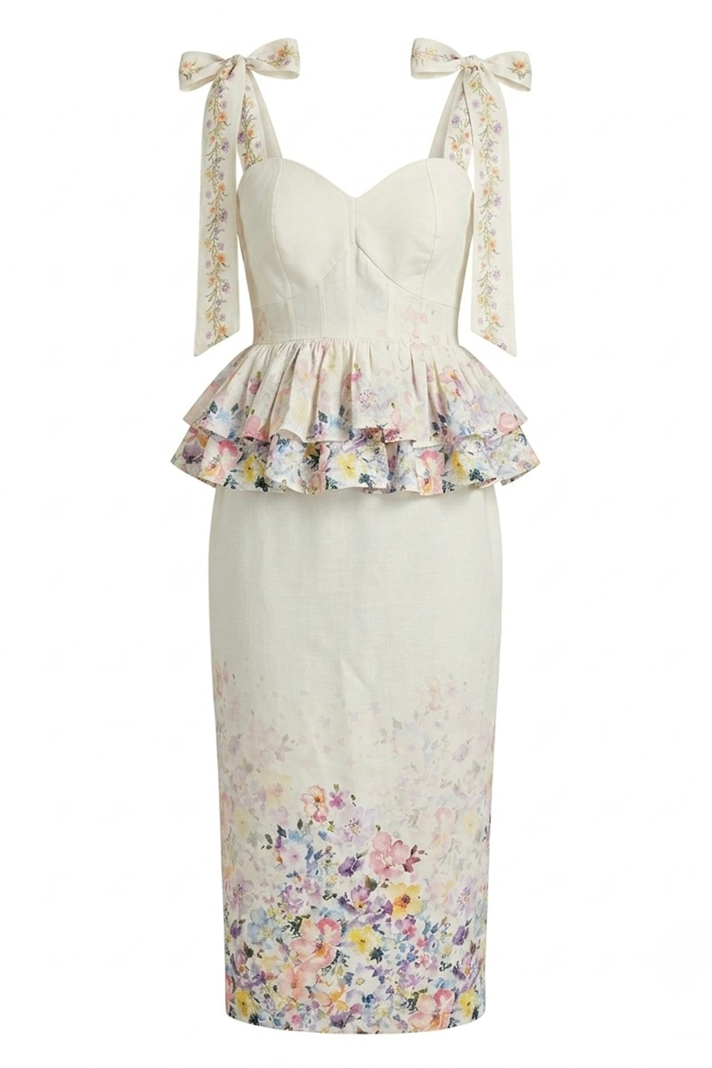 PETRA PEPLUM TOP AND PETRA MIDI SKIRT