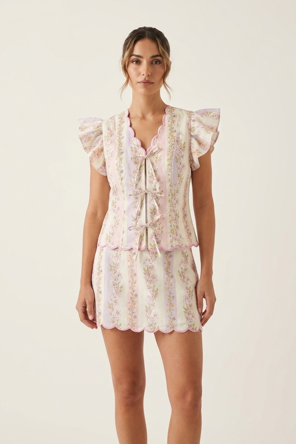 SAGE SCALLOPED SHIRT